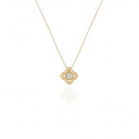Yellow Gold Diamond Cluster Pendant 1.00ct TDW Yellow Gold Diamond Cluster Pendant 1.00ct TDW